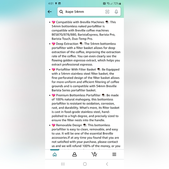 IKAPE 54mm bottomless portafilter. - Picture 4 of 7